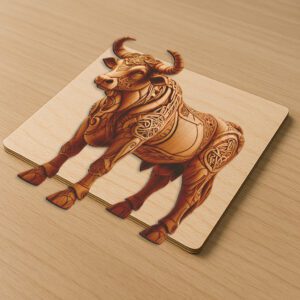 3D Illusion Bull Design Digital Art File, Majestic