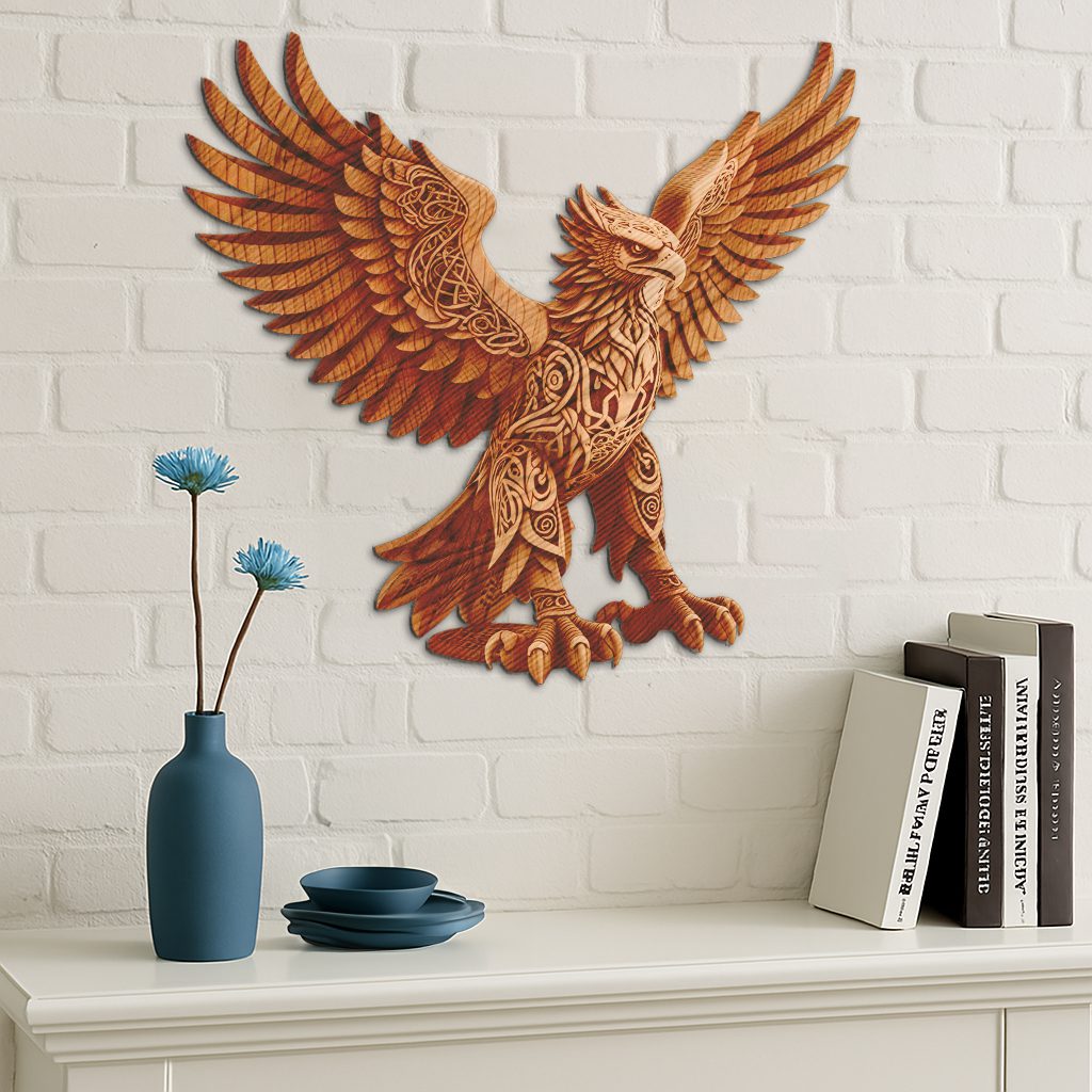 3D Illusion Eagle Engraving File for Art and