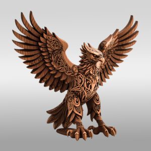 3D Illusion Eagle Engraving File for Art and