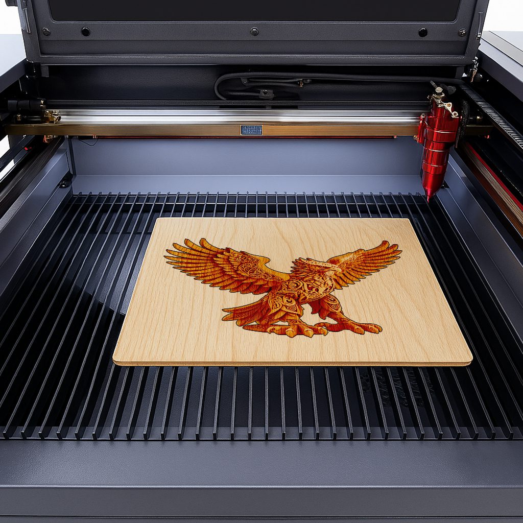 3D Illusion Eagle Engraving File for Art and