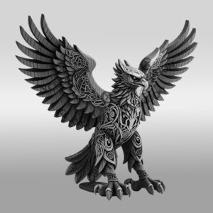 3D Illusion Eagle Engraving File for Art and