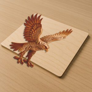 3D Laser Engraved Eagle Art, Majestic Home Decor