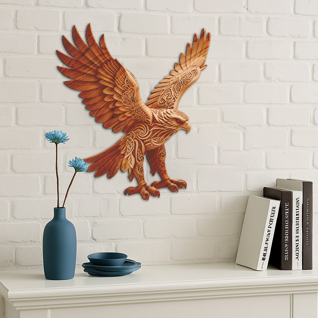3D Laser Engraved Eagle Art, Majestic Home Decor