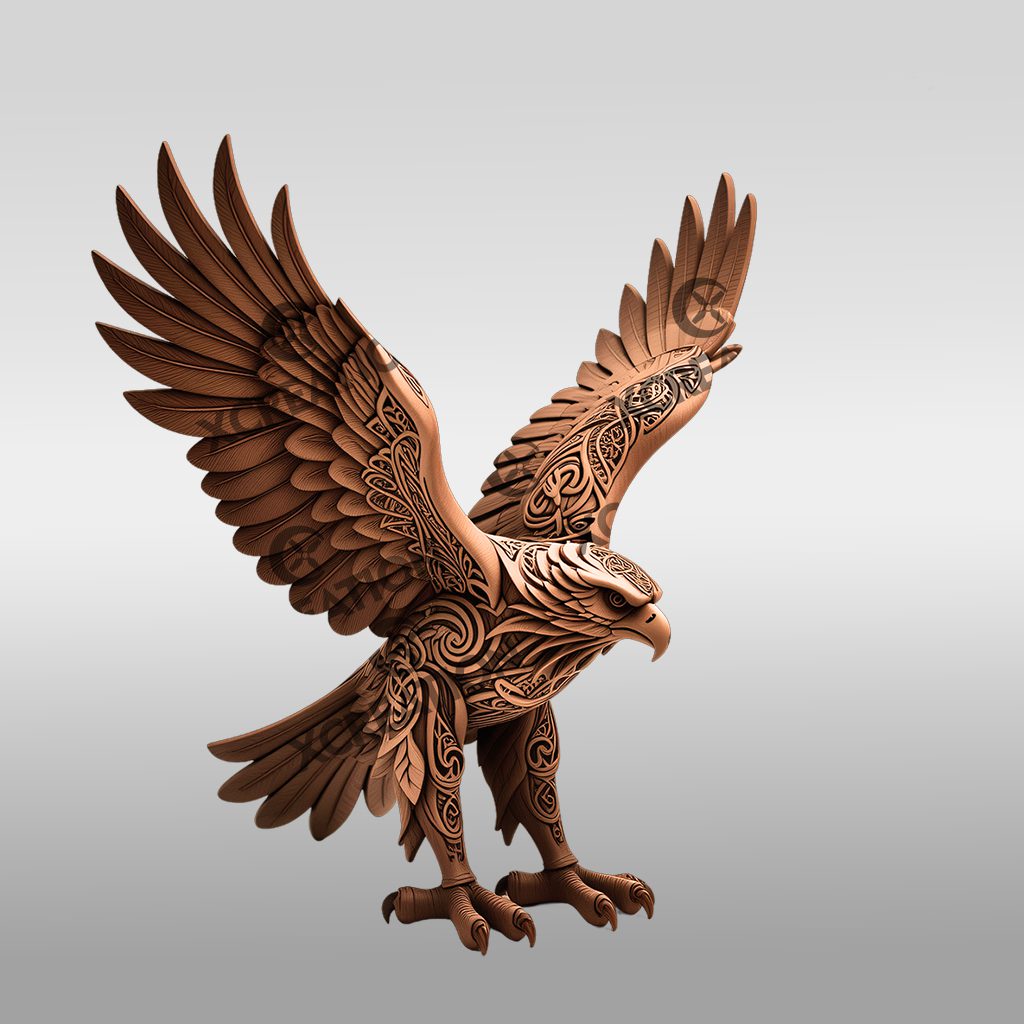 3D Laser Engraved Eagle Art, Majestic Home Decor