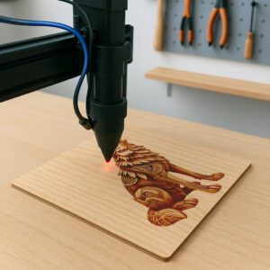3D Laser Engraving File, Howling Wolf Wildlife Art