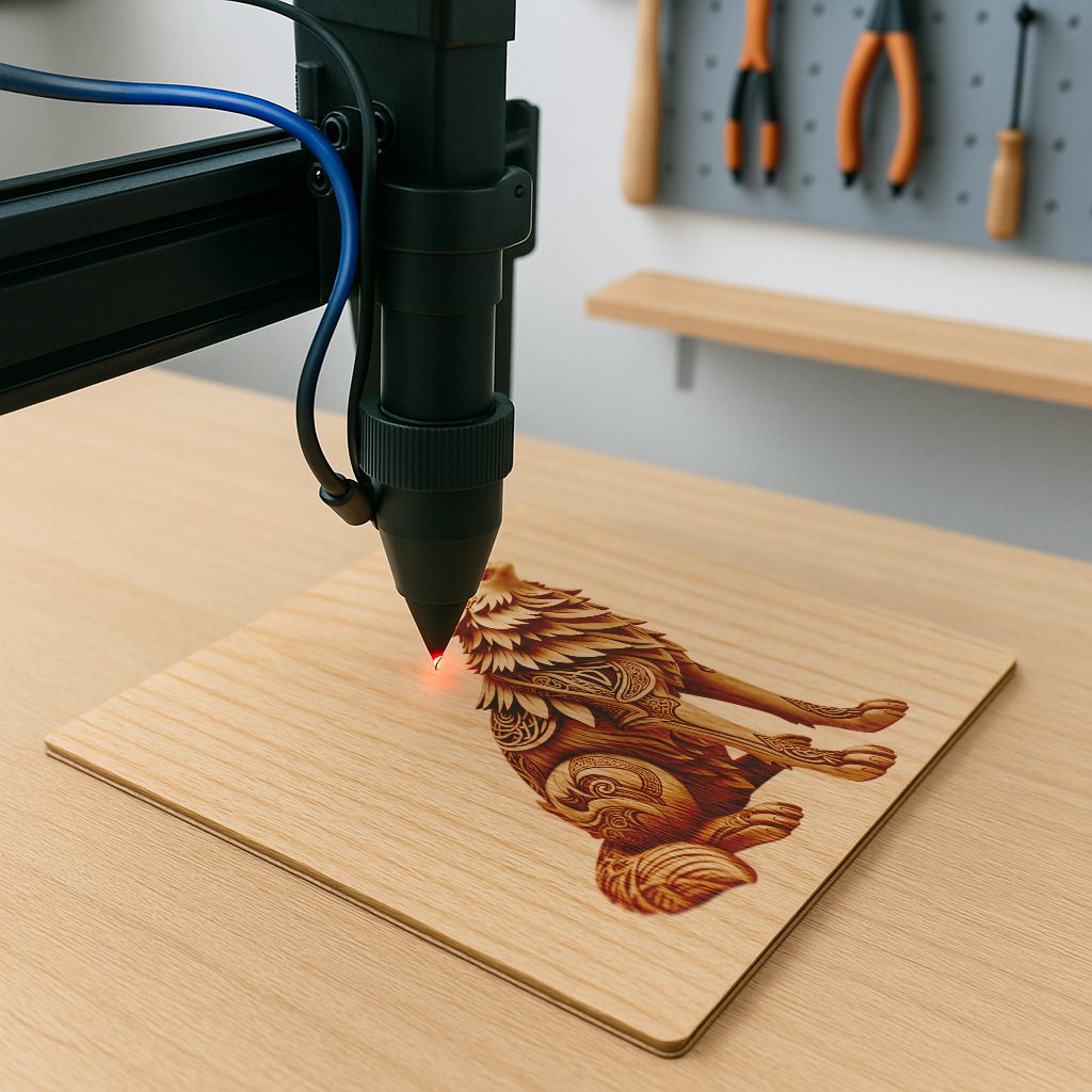 3D Laser Engraving File, Howling Wolf Wildlife Art