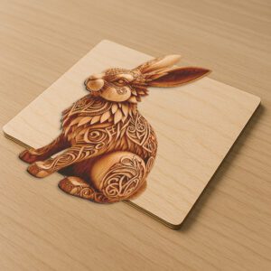 3D Rabbit Animal Illusion Laser Engraving Art File,