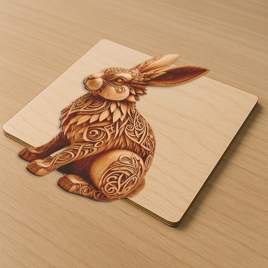 3D Rabbit Animal Illusion Laser Engraving Art File,