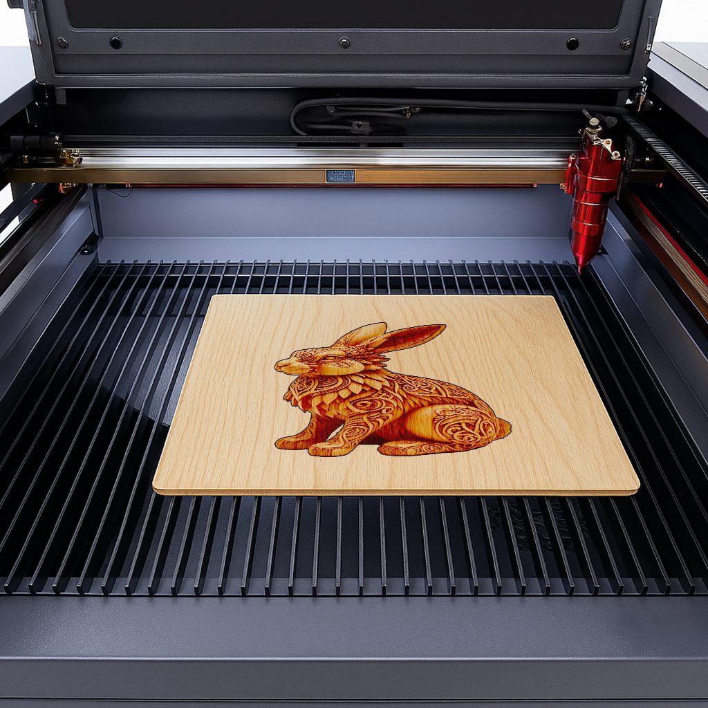 3D Rabbit Animal Illusion Laser Engraving Art File,