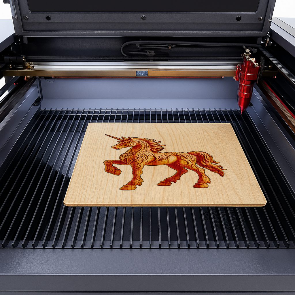 3D Unicorn Laser Engraving Design, Magical Animal Artwork