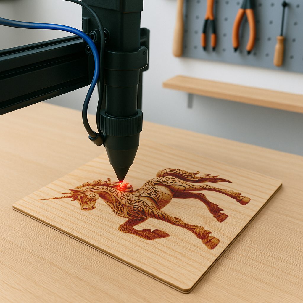 3D Unicorn Laser Engraving Design, Magical Animal Artwork