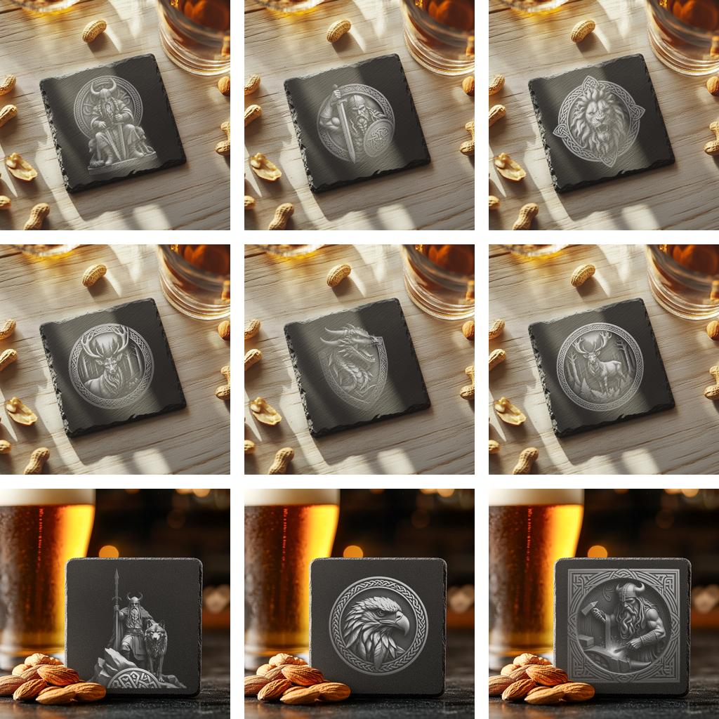60 3D Illusion Viking, Dragon, Wolf, Eagle Slate