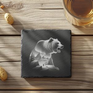 Bear Mountain Double Exposure Laser File for Slate