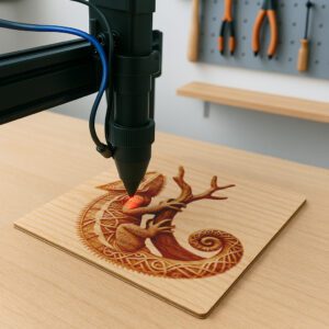 Chameleon 3D Illusion Engraving, Detailed Animal Art for