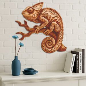 Chameleon 3D Illusion Laser Engraving File, Animal Branch