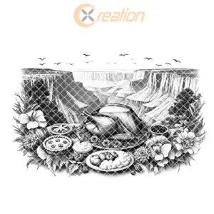 Charcuterie Board Engraving, Thanksgiving Feast, Grand Canyon Laser