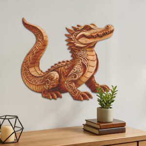 Crocodile 3D Illusion Laser Engraving File for Decor