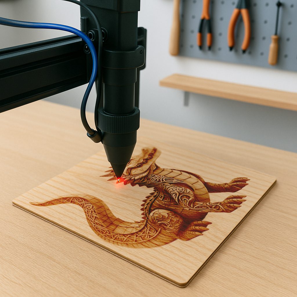 Crocodile 3D Illusion Laser Engraving File for Decor