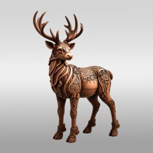 Deer 3D Illusion Laser Engraving File, Wildlife Art