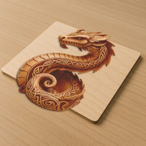 Dragon 3D Illusion Art File, Majestic Decor Piece
