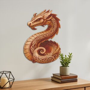 Dragon 3D Illusion Art File, Majestic Decor Piece