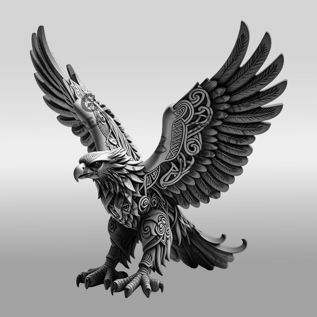 Eagle 3D Illusion Design File, Stunning Wildlife Décor