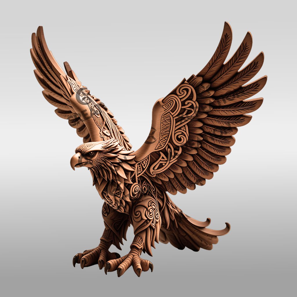 Eagle 3D Illusion Design File, Stunning Wildlife Décor