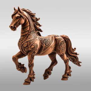 Horse 3D Illusion Laser Engraving Design, Unique Animal