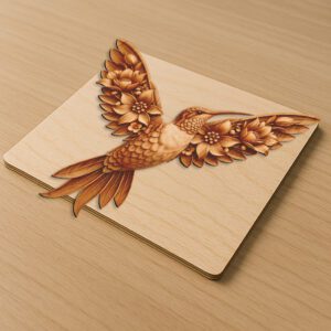 Hummingbird 3D Illusion Laser Engraving File, Animal Art