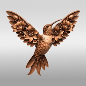 Hummingbird 3D Illusion Laser Engraving File, Animal Art