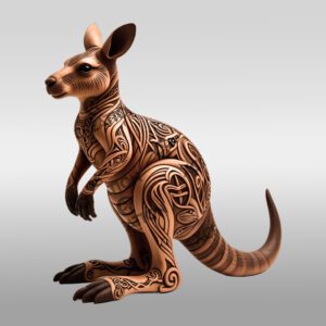Kangaroo 3D Illusion Laser Engraving Design File for