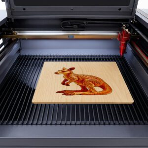 Kangaroo 3D Illusion Laser Engraving Design, Unique Animal