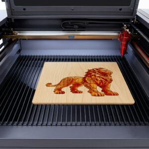 Lion 3D Illusion Design, Wildlife Laser Engraving Template,