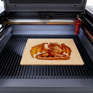 Majestic Dragon 3D Illusion Laser Engraving Design, PNG