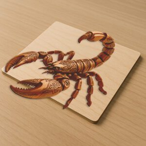 Scorpion 3D Illusion Artwork, Wildlife Laser Engraving Template,