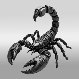 Scorpion 3D Illusion Artwork, Wildlife Laser Engraving Template,