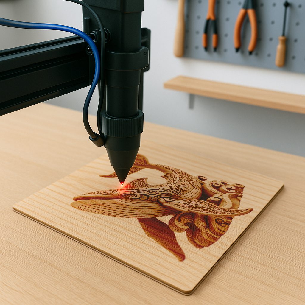 Whale 3D Laser Engraving Design, Nautical Art File