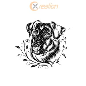 Slate Cheese Board Engraving File, Dog Head Design,