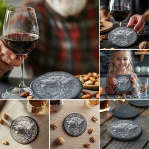 Slate Coaster Engraving Files, 3D Illusion Cat Dog