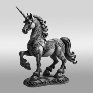 Unicorn 3D Animal Illusion Design File for Creative