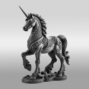 Unicorn 3D Illusion Design, Laser Engraving File for
