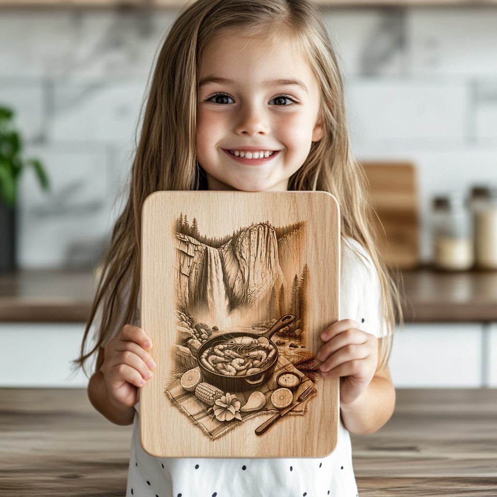 Yosemite Seafood Boil Charcuterie Board Engraving File, Kitchen
