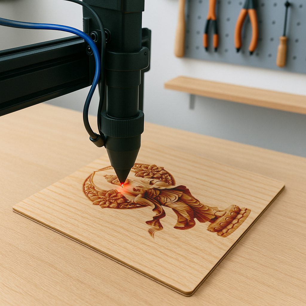 Buddha 3D Illusion Laser Engraving File, Cosmic Dance