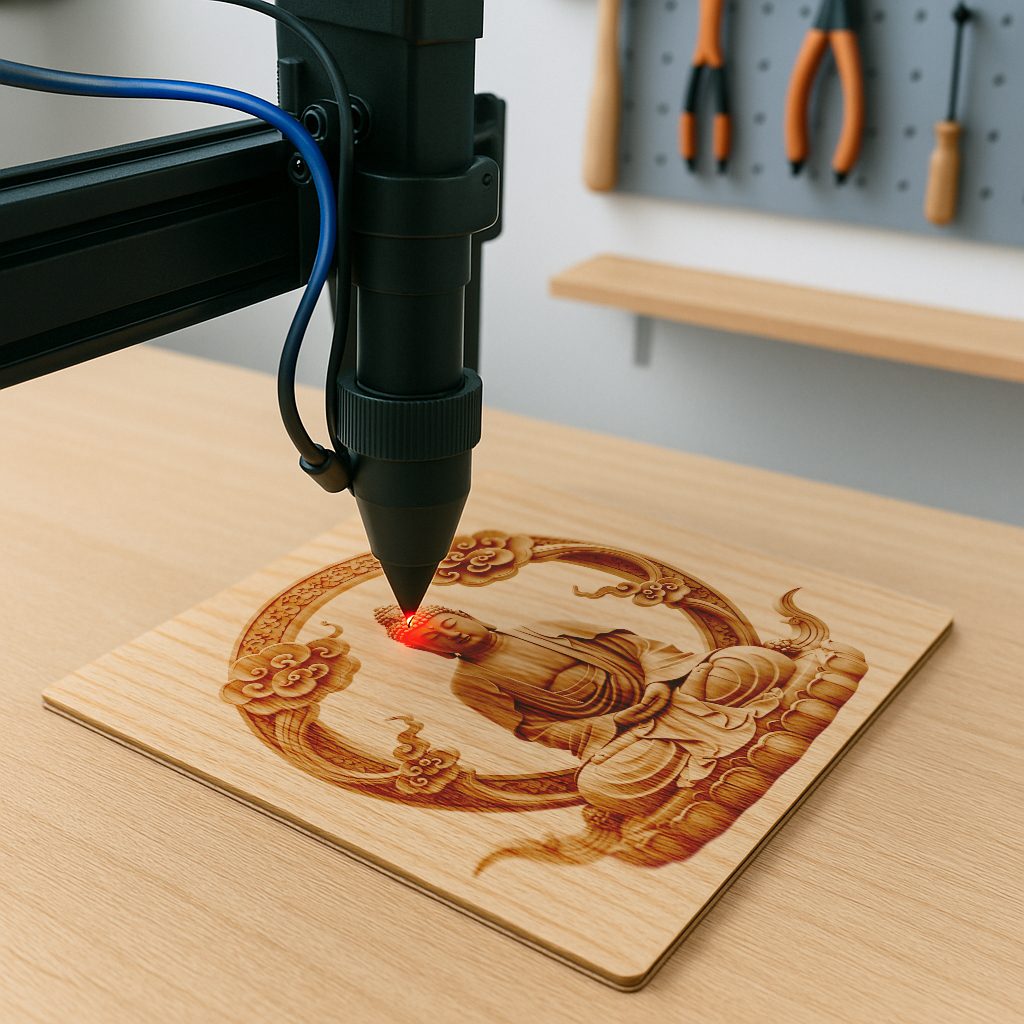 Buddha 3D Illusion Laser Engraving File, Enlightened Art for Home Decor Download - immagine 4