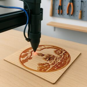 Buddha 3D Illusion Laser Engraving File, Meditation Wall