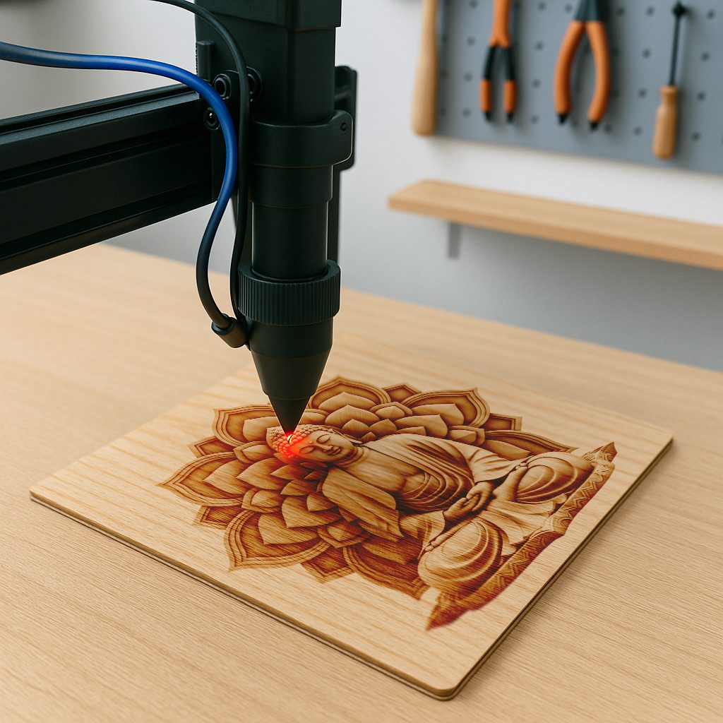 Buddha 3D Illusion Laser Engraving File, Meditation Zen Art for Spiritual Decor - immagine 5