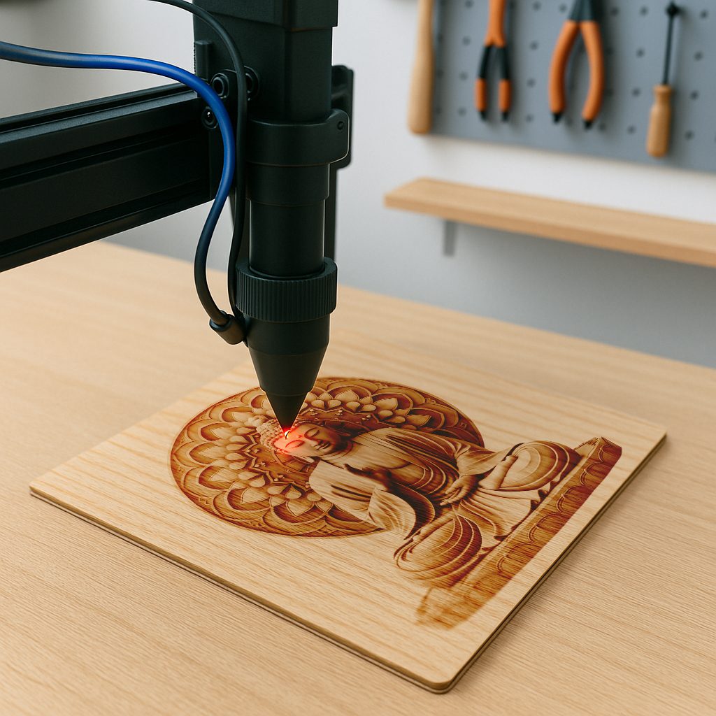 Buddha 3D Illusion Laser Engraving File, Peaceful Art for Meditation Decor – Image 4