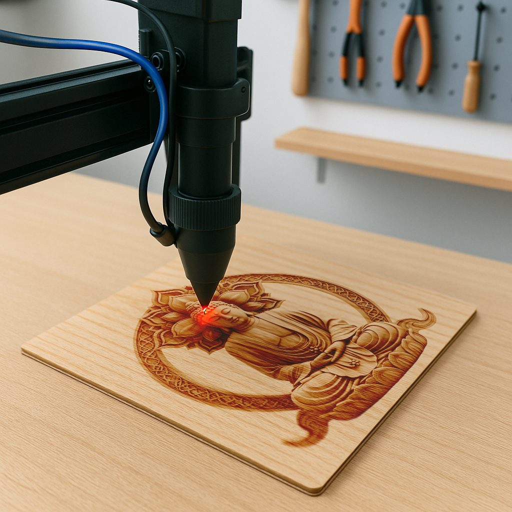 Buddha 3D Illusion Laser Engraving File, Radiant Spiritual Home Decor Art – Bild 4