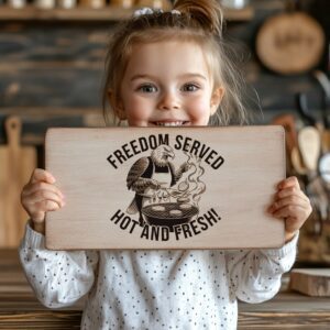 Charcuterie Board Engraving File, Eagle Grilling Design, Rustic