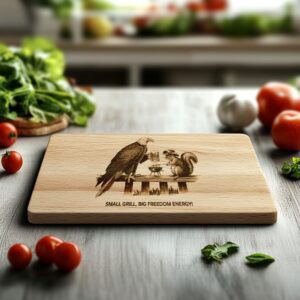 Charcuterie Board Engraving File, Eagle Squirrel Grill Beer